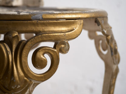 Antique terrace chair in white with gold shades (c.1930)