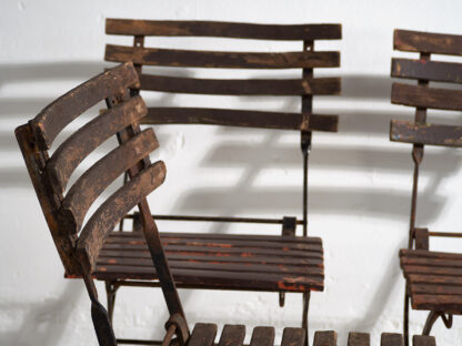 Anciennes chaises d'extérieur (c.1920).
Ensemble de 3 pièces #33