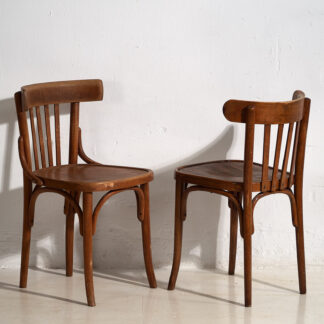 Anciennes chaises de bistrot Thonet (vers 1900). Ensemble de 2 pièces #30