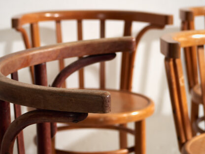 Sillas Thonet con reposabrazos (c.1900). Conjunto de 4 piezas #26