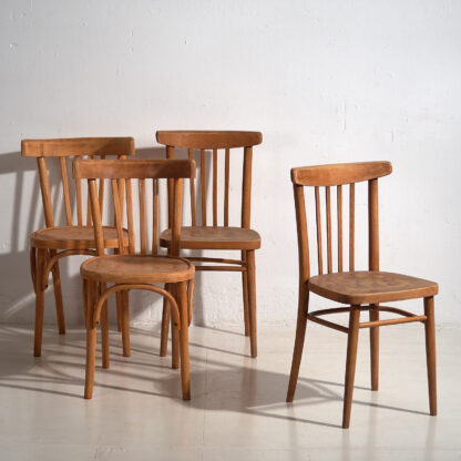 Chaises de salle à manger anciennes Thonet (c.1900).
Ensemble de 4 pièces #23