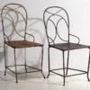 Sillas de hierro antiguas para jardín (c.1920). Conjunto de 4 piezas #24