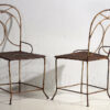 Sillas de hierro antiguas para jardín (c.1920). Conjunto de 4 piezas #24