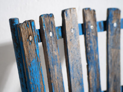 Navy blue antique garden chairs (c.1930). Set of 4 pieces