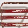 Sillas de terraza antiguas de color rojo y blanco (c.1930). Conjunto de 4 piezas
