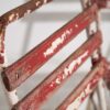 Sillas de terraza antiguas de color rojo y blanco (c.1930). Conjunto de 4 piezas