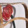 Sillas plegables antiguas para jardín con motivos florales (c.1930). Conjunto de 4 piezas