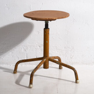 Vintage industrial style round stool (c.1950)