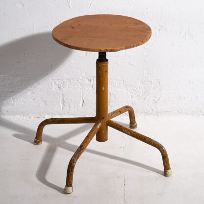 Vintage industrial style round stool (c.1950)