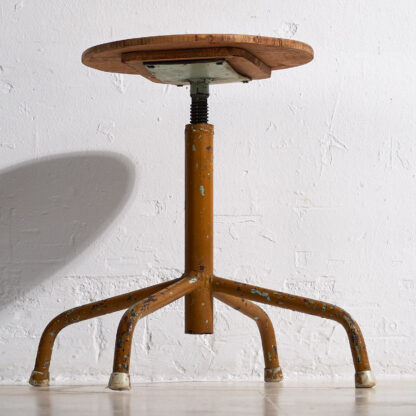 Vintage industrial style round stool (c.1950)