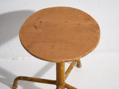 Tabouret rond vintage de style industriel (c.1950)