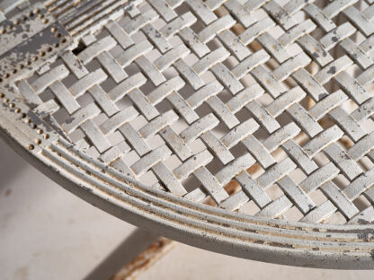 Antique white round outdoor table (c.1930)