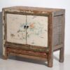 Aparador pequeño antiguo de color blanco (c.1900)