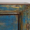 Aparador de entrada antiguo de madera de tonos azules y amarillos (c.1920)