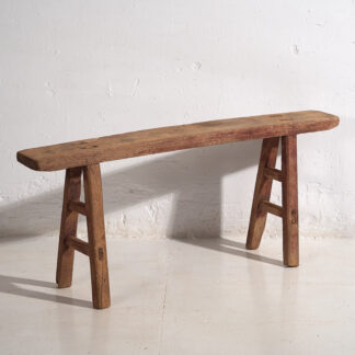 Petit banc ancien en bois (c.1870) #3