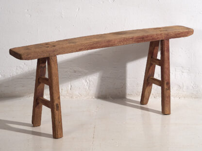 Petit banc ancien en bois (c.1870) #3