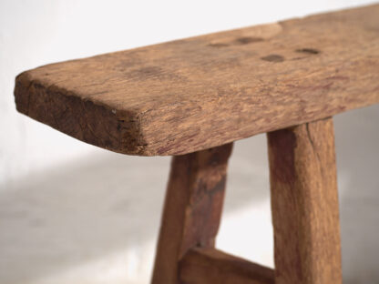 Petit banc ancien en bois (c.1870) #3