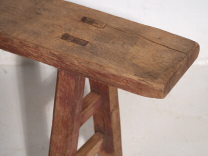 Petit banc ancien en bois (c.1870) #3