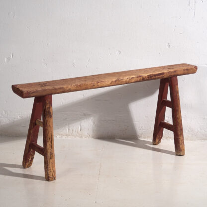 Antique terrace bench with red patina (c.1870) #5