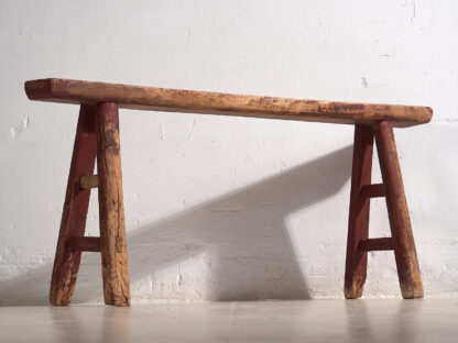 Ancien banc de terrasse à patine rouge (c.1870) #5