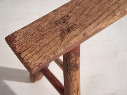 Antique terrace bench with red patina (c.1870) #5