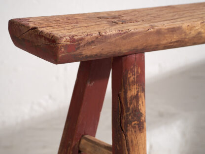 Antique terrace bench with red patina (c.1870) #5