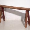 Banco de terraza antiguo con pátina de color rojo (c.1870) #5