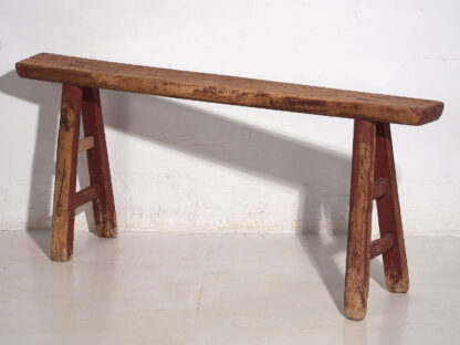 Antique terrace bench with red patina (c.1870) #5