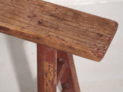 Antique terrace bench with red patina (c.1870) #5