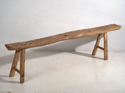 Antique primitive style outdoor bench (c.1870) #3