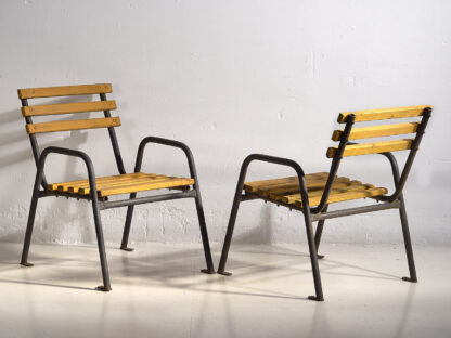 Yellow antique iron garden chairs (c.1920).
Set of 4 pieces #39