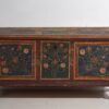 Baúl para pie de cama antiguo con motivos florales (c.1920) #44