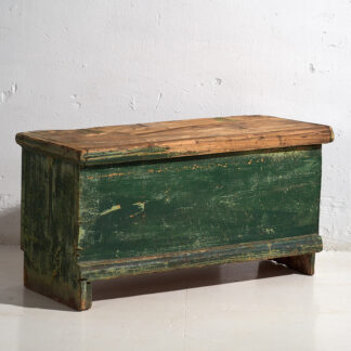 Antique wooden chest with green tones (c.1920) #69