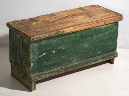 Antique wooden chest with green tones (c.1920) #69