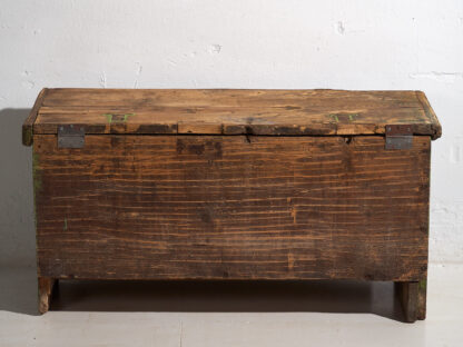 Antique wooden chest with green tones (c.1920) #69