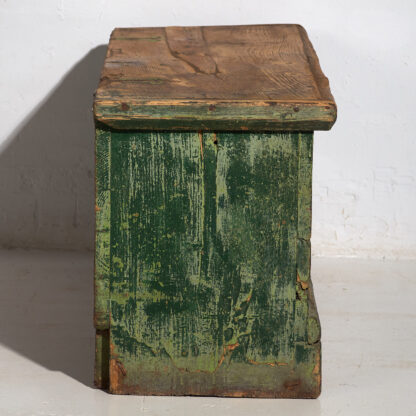 Antique wooden chest with green tones (c.1920) #69