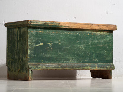 Antique wooden chest with green tones (c.1920) #69