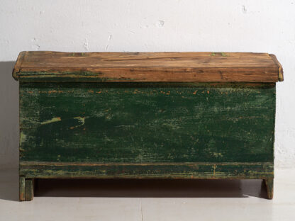 Antique wooden chest with green tones (c.1920) #69