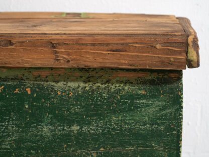 Antique wooden chest with green tones (c.1920) #69