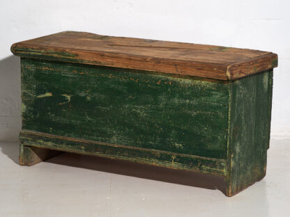 Antique wooden chest with green tones (c.1920) #69