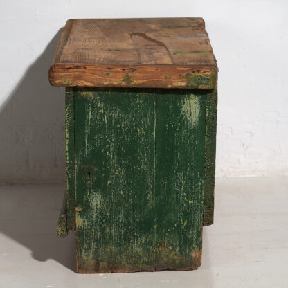 Antique wooden chest with green tones (c.1920) #69