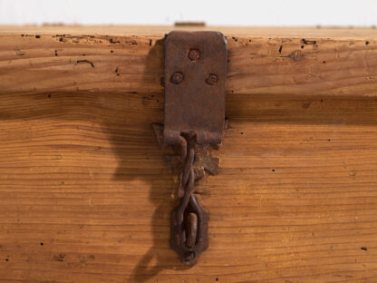 Antique storage trunk in natural brown (c.1920) #76