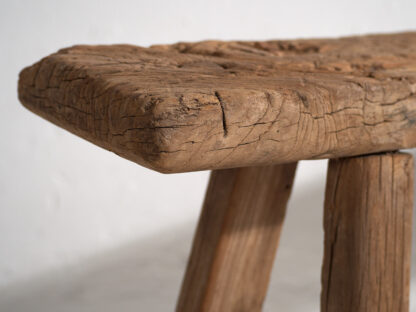 Ancien banc en bois de style primitif (c.1870) #4