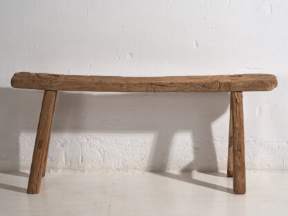 Ancien banc en bois de style primitif (c.1870) #4