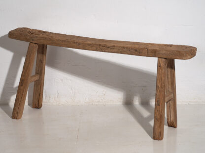 Antique primitive style wood bench (c.1870) #4