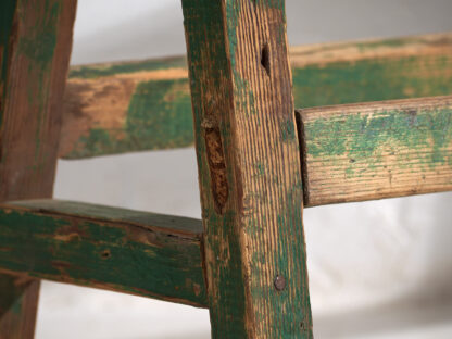 Antique entry bench in green (c.1870) #4