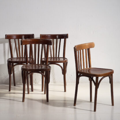 Anciennes chaises de salle à manger (c.1900). Ensemble de 4 pièces #27