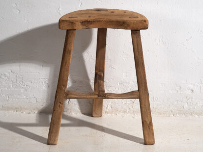 Antique rustic kitchen bar stool (c.1920) #4