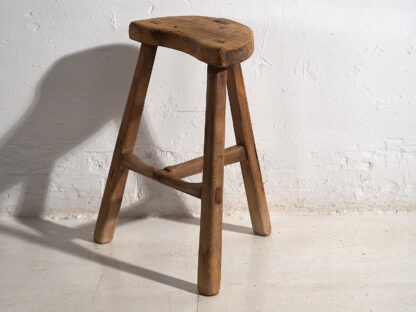 Antique rustic kitchen bar stool (c.1920) #4