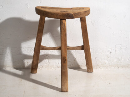 Antique rustic kitchen bar stool (c.1920) #4